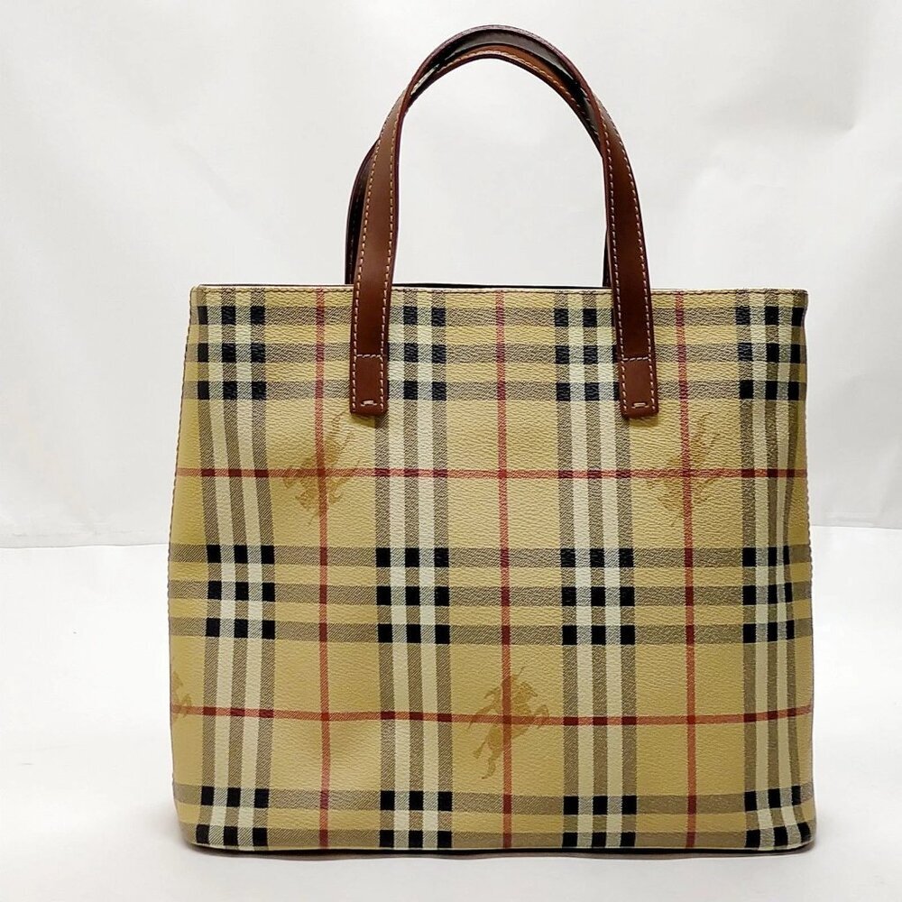 Burberry London Tote Bag Beige PVC 450-071625